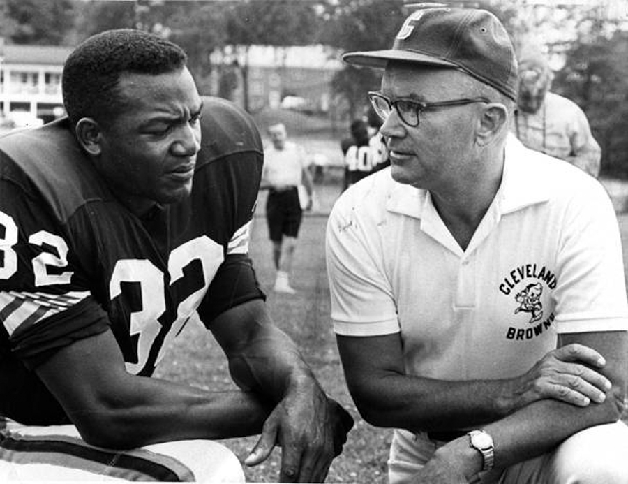 Jim Brown new head coach Blanton Collier, 1963 Training Camp